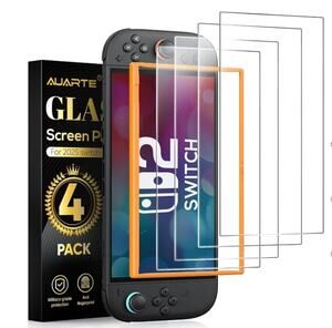 Auarte HD Clear Tempered Glass Screen Protector, 2025 Nintendo Switch 2 NWT